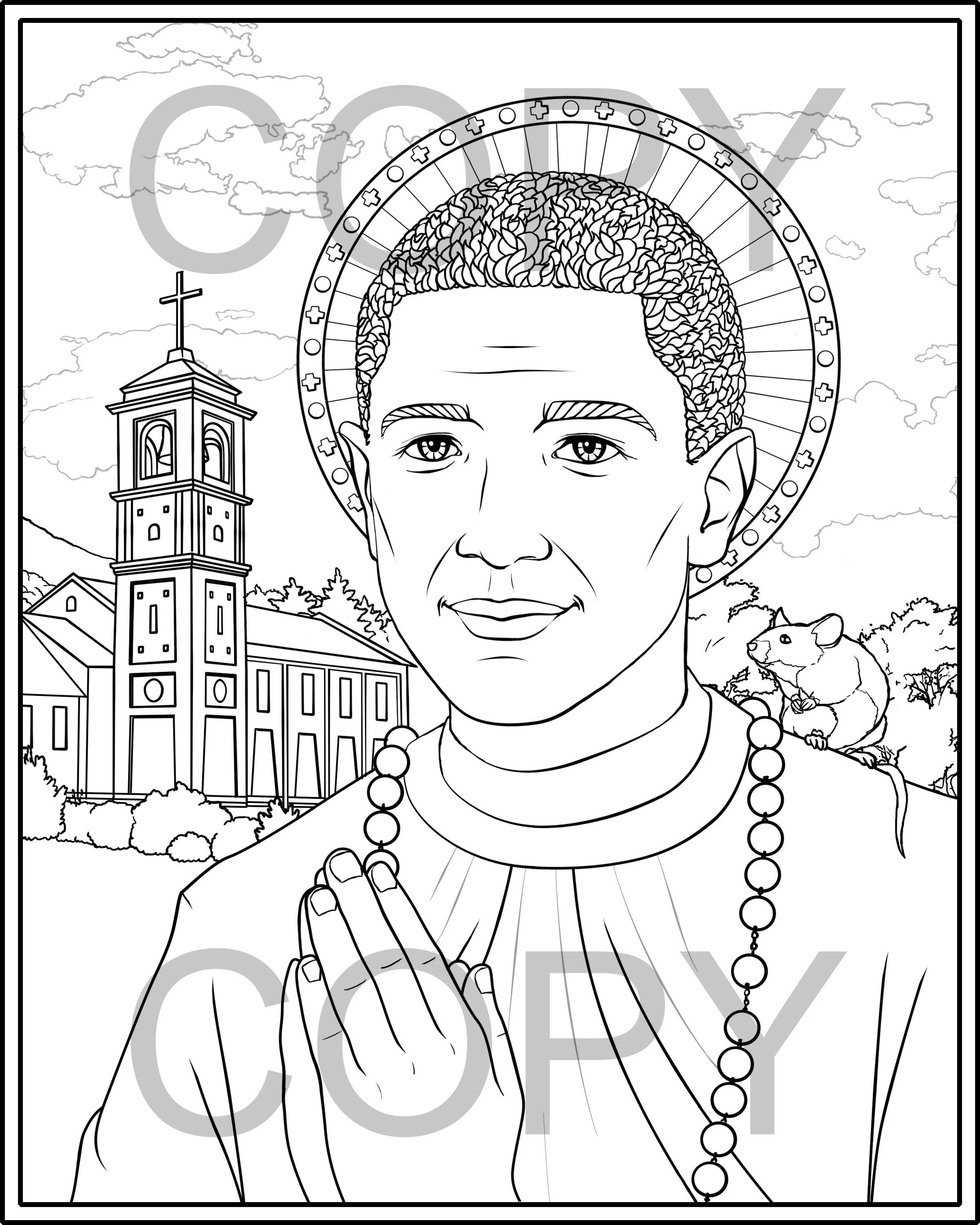 Páginas para colorear de Saint Martin de Porres - Etsy México Páginas para colorear de Saint Martin de Porres - Etsy México