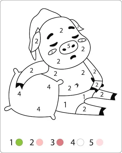 Páginas de números para colorear o niños | Vector Premium Páginas de números para colorear o niños | Vector Premium