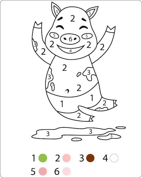 Páginas de números para colorear o niños | Vector Premium Páginas de números para colorear o niños | Vector Premium