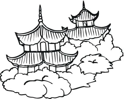 Pagodas Coloring page | Free Printable Coloring Pages