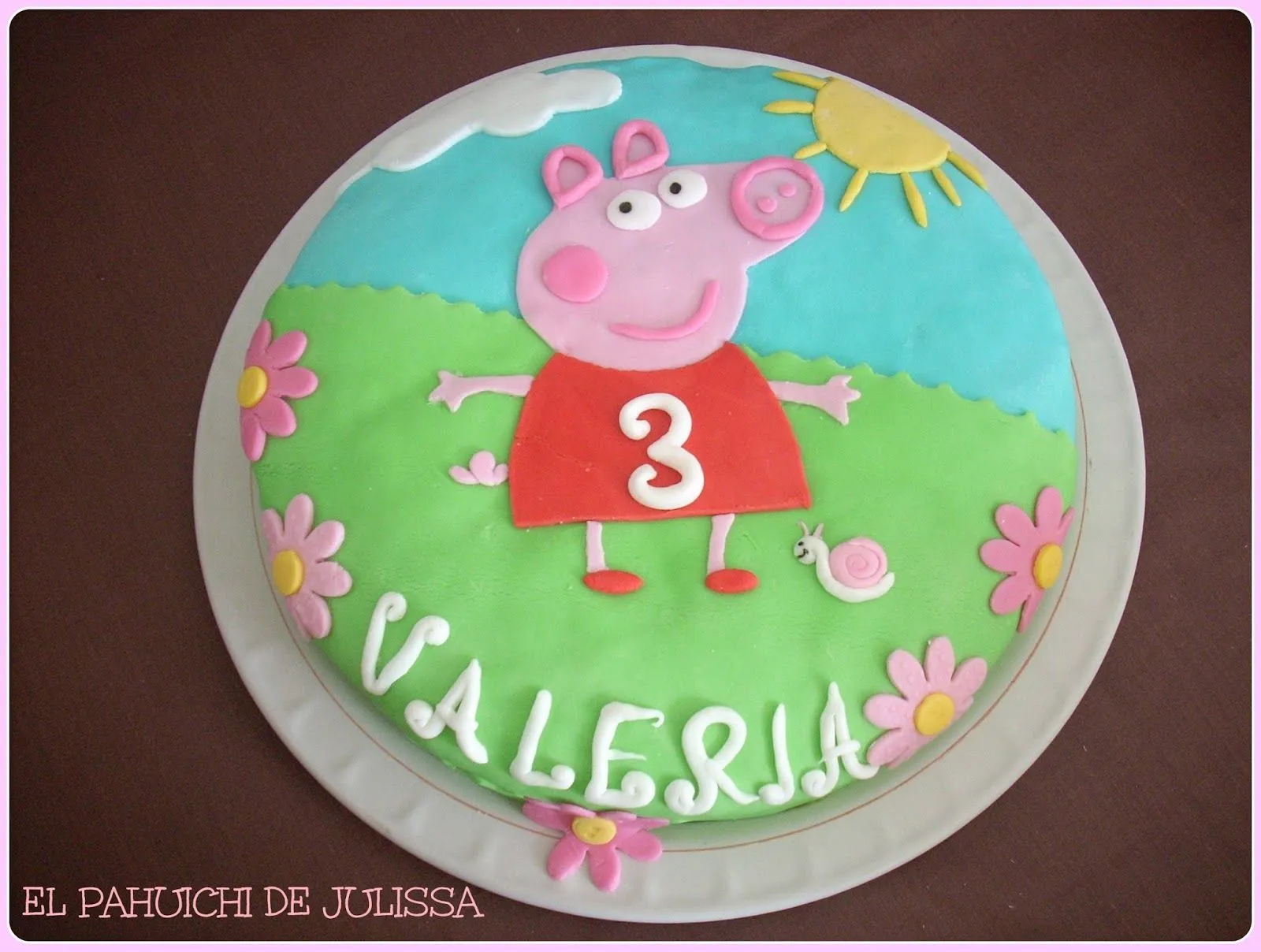 El Pahuichi de Julissa: TARTA FONDANT DE PEPPA PIG