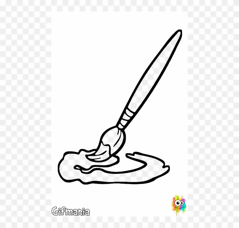 Paintbrush - Dibujos Para Colorear Pincel - Free Transparent PNG Clipart Images Download