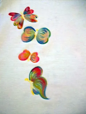 El País de Babia: Pintando mariposas en tela El País de Babia: Pintando mariposas en tela