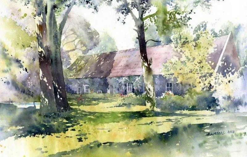 Acuarelas paisajes faciles - Imagui