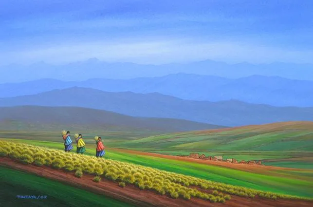 Paisaje Andino oscar tintaya - Artelista.com Paisaje Andino oscar tintaya - Artelista.com