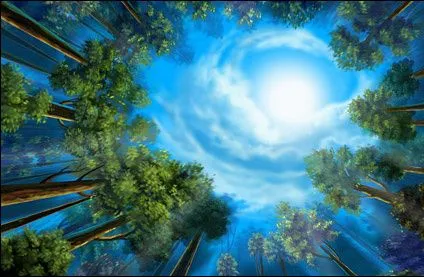 El paisaje de bosques Paisaje del archivo de PSD - Psd gratis para ...