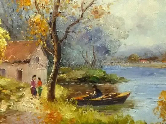 Paisaje Campestre De Pintura Al Óleo de alta calidad - Compra ...