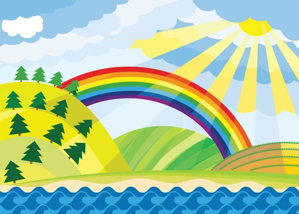 Paisaje caricatura — Vector stock © tottoro #7097596 Paisaje caricatura — Vector stock © tottoro #7097596