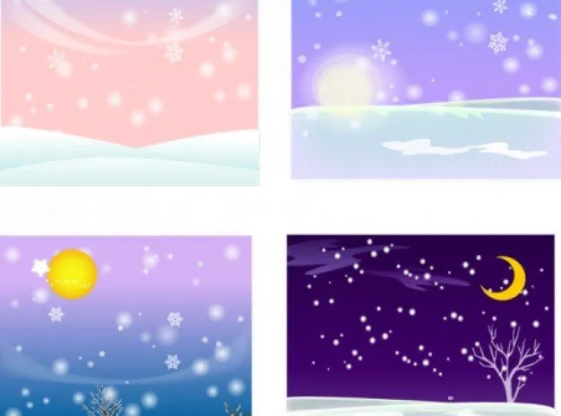 Paisaje cubierto de nieve en el día y la noche | Descargar ... Paisaje cubierto de nieve en el día y la noche | Descargar ...