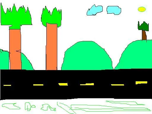 Paisaje de figuras geometricas - Imagui