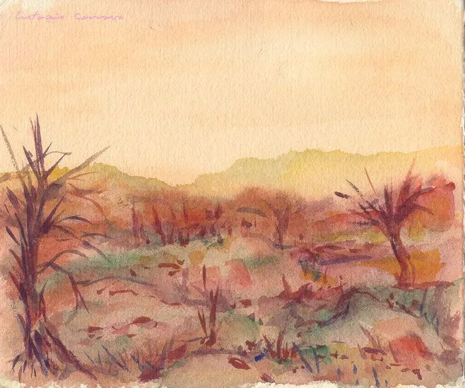 Paisaje de invierno con dos árboles secos Eustaquio Carrasco ... Paisaje de invierno con dos árboles secos Eustaquio Carrasco ...