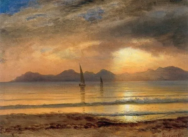 Paisaje marino / pintura al óleo del paisaje - barcos de vela de ... Paisaje marino / pintura al óleo del paisaje - barcos de vela de ...