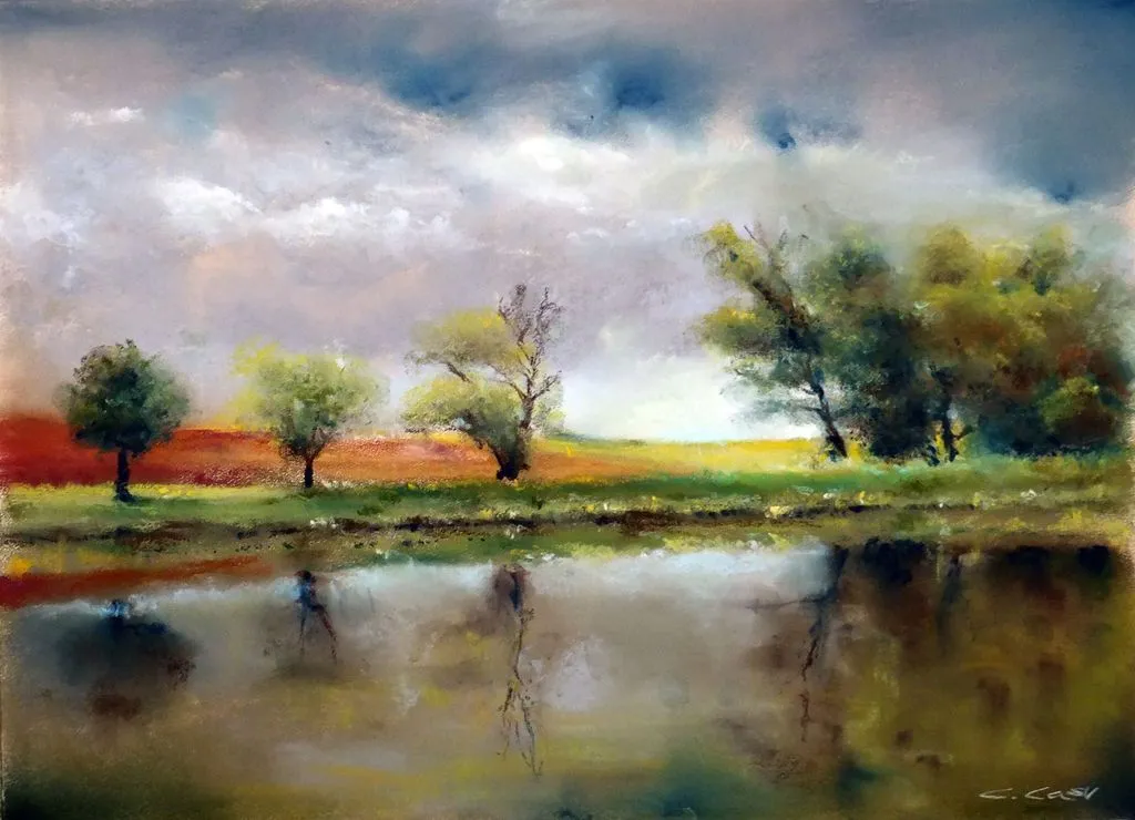 Paisaje con río II Carlos Casu Bravo - Artelista. Paisaje con río II Carlos Casu Bravo - Artelista.