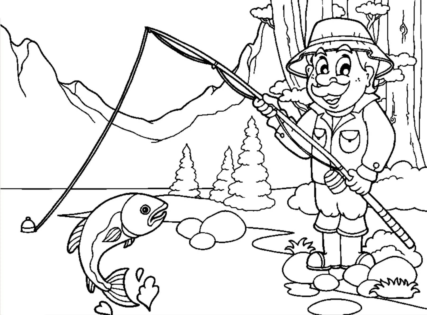 Paisaje Rural para colorear, imprimir e dibujar –ColoringOnly.Com Paisaje Rural para colorear, imprimir e dibujar –ColoringOnly.Com