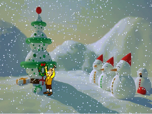 PAISAJES ANIMADOS: Paisaje animado de navidad ( PAISAJES ANIMADOS: Paisaje animado de navidad (