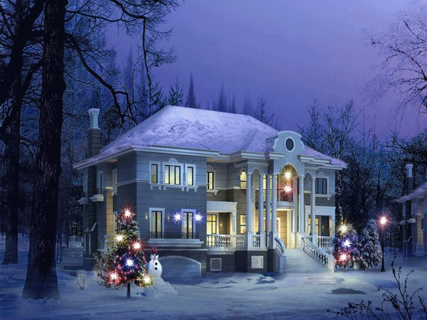 PAISAJES ANIMADOS: Paisaje animado de navidad ( PAISAJES ANIMADOS: Paisaje animado de navidad (