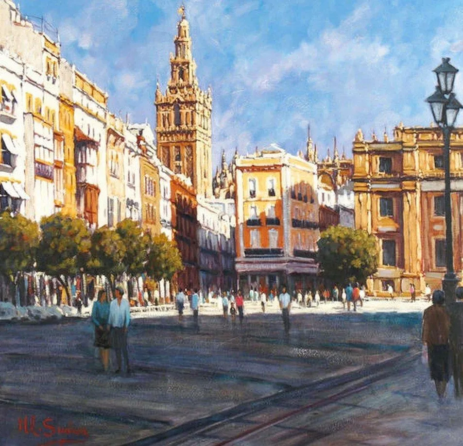 Paisajes y Bodegones: Cuadro al Oleo: Paisaje de Ciudades Paisajes y Bodegones: Cuadro al Oleo: Paisaje de Ciudades