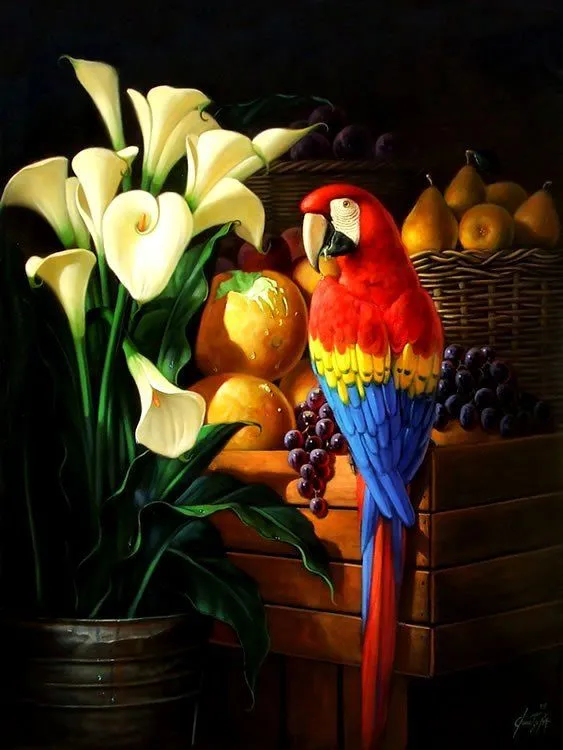 Paisajes y Bodegones: CUADROS BONITOS GUACAMAYA Y BODEGON AL OLEO ... Paisajes y Bodegones: CUADROS BONITOS GUACAMAYA Y BODEGON AL OLEO ...