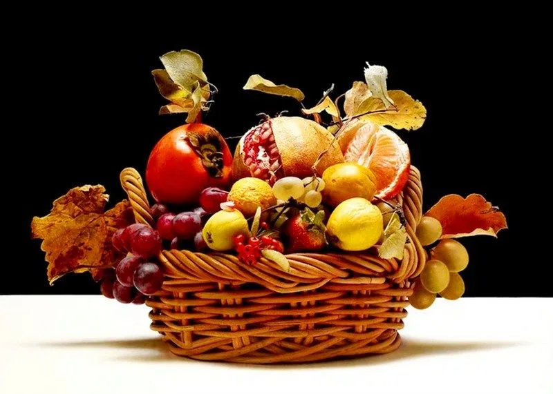Imágenes Arte Pinturas: Espectaculares bodegones: Canastos con frutas Imágenes Arte Pinturas: Espectaculares bodegones: Canastos con frutas
