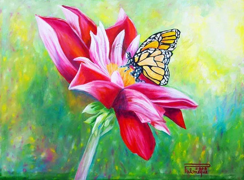 Imágenes Arte Pinturas: FLORES ROJAS OLEO