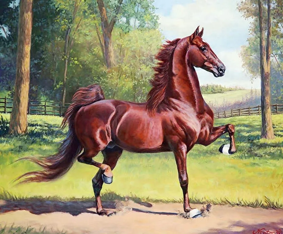 Paisajes y Bodegones: Hermosos Caballos, Pinturas de Paisajes ...