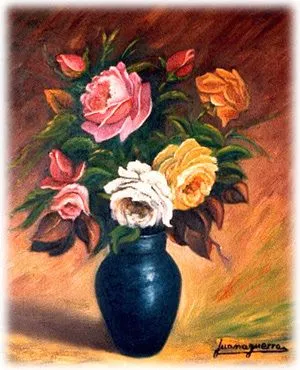 Paisajes y Bodegones: JARRONES CON BELLAS FLORES PINTADAS EN OLEO Paisajes y Bodegones: JARRONES CON BELLAS FLORES PINTADAS EN OLEO