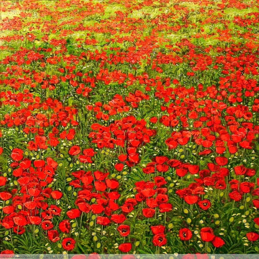 Paisajes y Bodegones al Óleo: PAISAJES CON FLORES