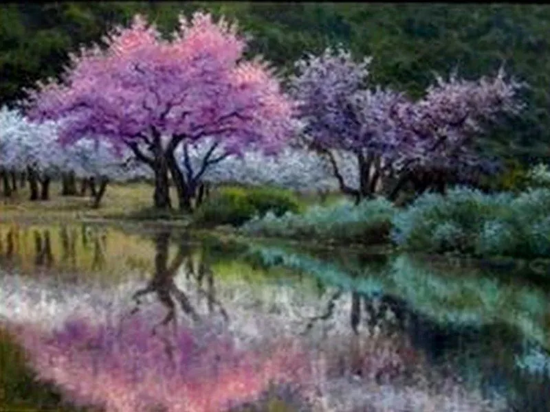 Paisajes y Bodegones: Paisajes con flores pintor Jose Ferre Clauzel