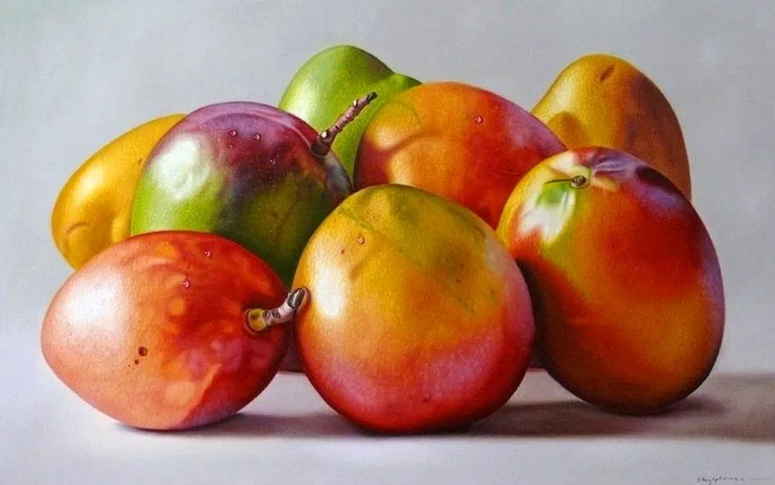 Imágenes Arte Pinturas: Cuadro pintura: Bodegón con frutas