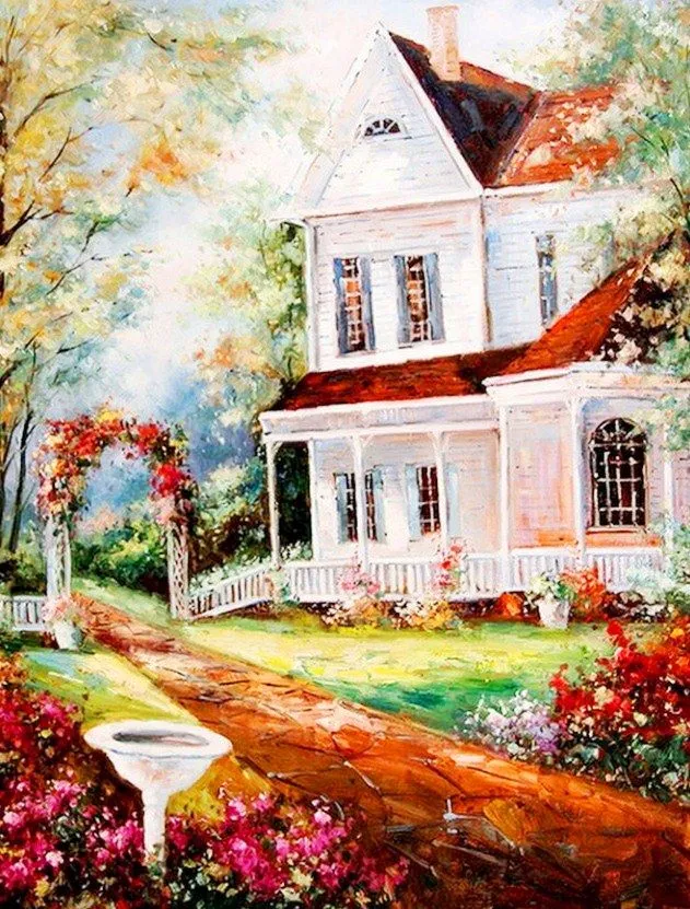 Paisajes y Bodegones: Pinturas al oleo: Paisajes con casas Paisajes y Bodegones: Pinturas al oleo: Paisajes con casas
