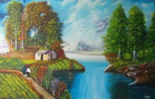 Obra de arte: PAISAJE CASA CAMPO Artistas y arte. Artistas de la ...