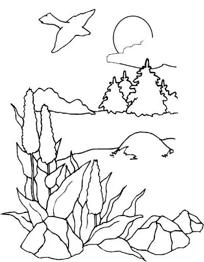 PAISAJES PARA COLOREAR