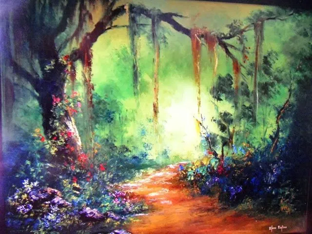 Paisajes Costumbristas con Espátula de Elena Molina, Colombia ...