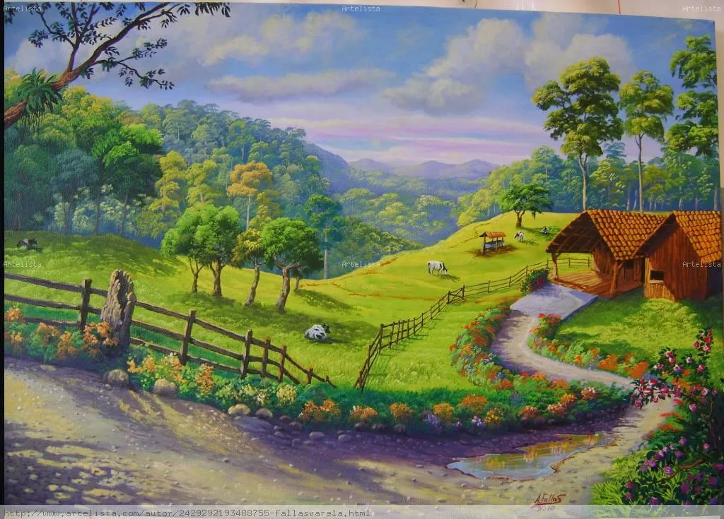 Paisajes Pintados Con Acrilico
