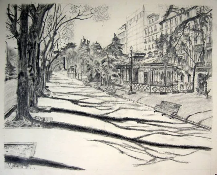 Madrid, Paseo de Recoletos Victor Juanas Uriol - Artelista.com