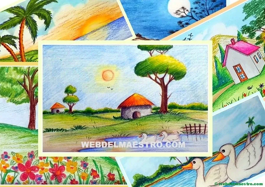Paisajes fáciles de dibujar - Web del maestro Paisajes fáciles de dibujar - Web del maestro