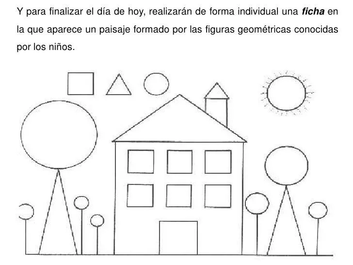 Paisajes con figuras geometricas para niños - Imagui