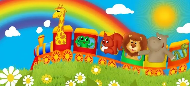 Tren con animales infantiles - Imagui