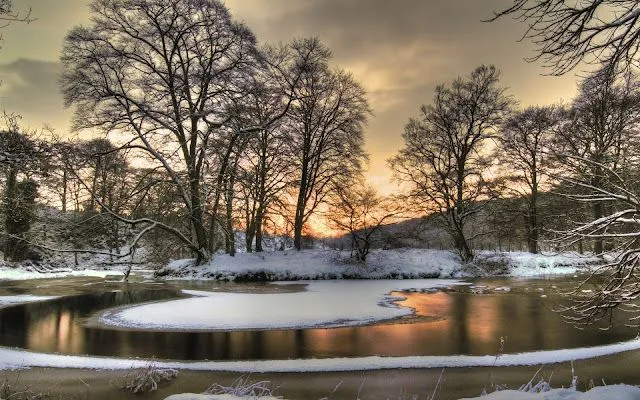 Compartiendo Fondos : Paisajes HDR de Hermoso Lago en Invierno Compartiendo Fondos : Paisajes HDR de Hermoso Lago en Invierno