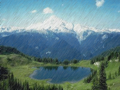 Lograr efecto lluvia animada en un paisaje cualquiera. Lograr efecto lluvia animada en un paisaje cualquiera.