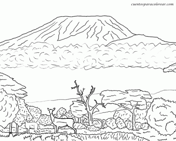 Paisajes naturales para imprimir y pintar | Colorear imágenes Paisajes naturales para imprimir y pintar | Colorear imágenes
