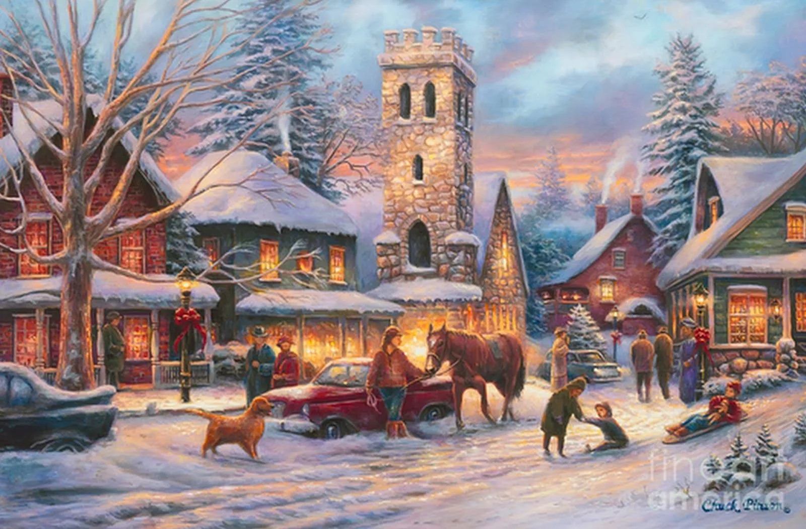 Paisaje navideño con movimiento - Imagui