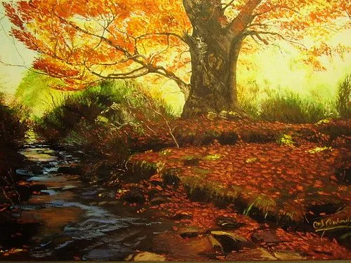 paisaje de otoño 54x81 Óleo sobre lienzo a espátula | Flickr ... paisaje de otoño 54x81 Óleo sobre lienzo a espátula | Flickr ...