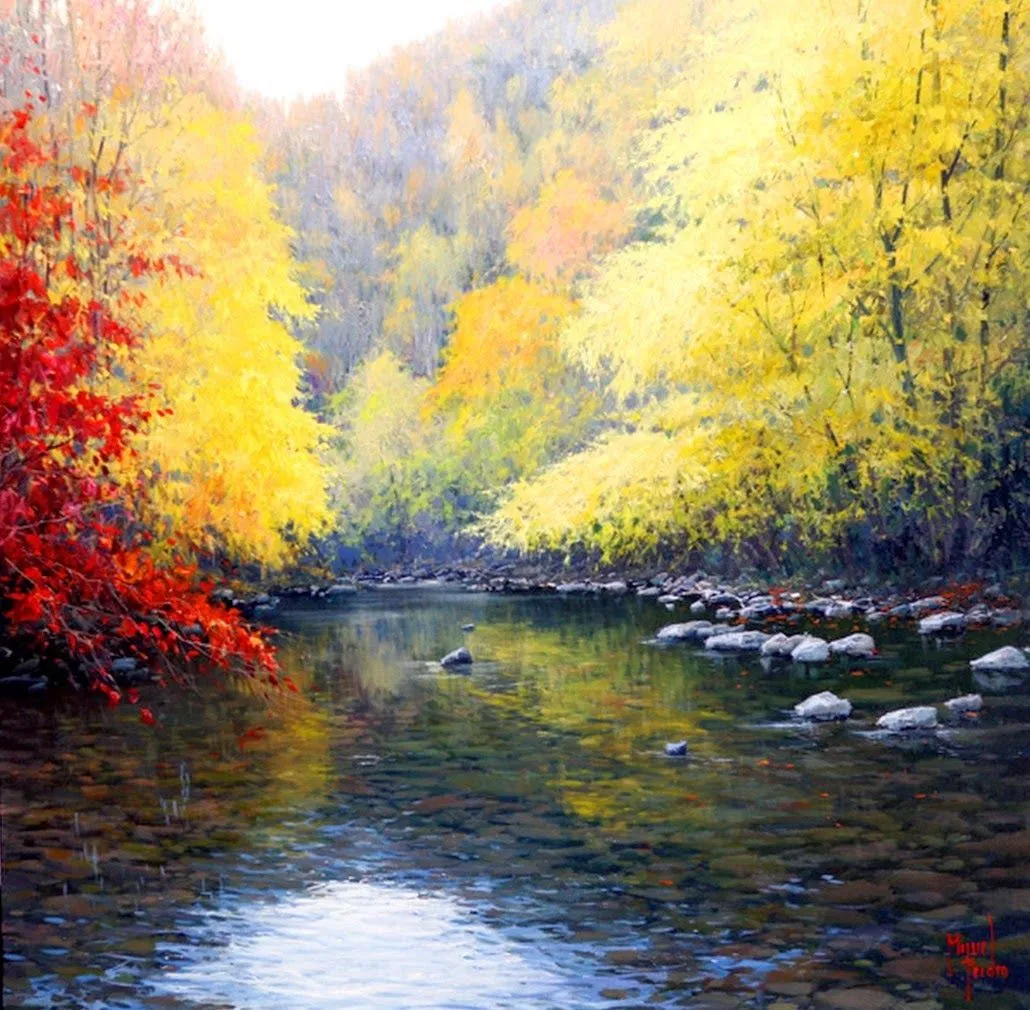 Paisajes Otoñales al Óleo, Pinturas Artísticas Realistas ... Paisajes Otoñales al Óleo, Pinturas Artísticas Realistas ...