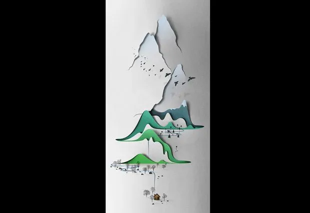 Paisajes de papel en un mundo ideal | Manualidades y Artesanía