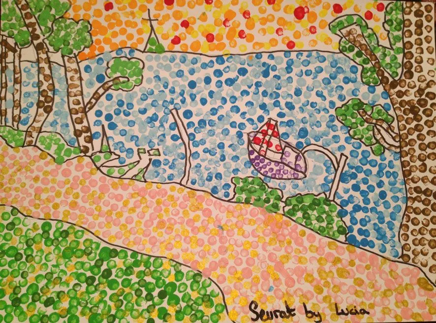 Paisajes puntillistas al estilo de Seurat | Con tus manitas Paisajes puntillistas al estilo de Seurat | Con tus manitas
