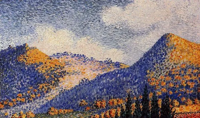 Pintura de un paisaje puntillista - Imagui