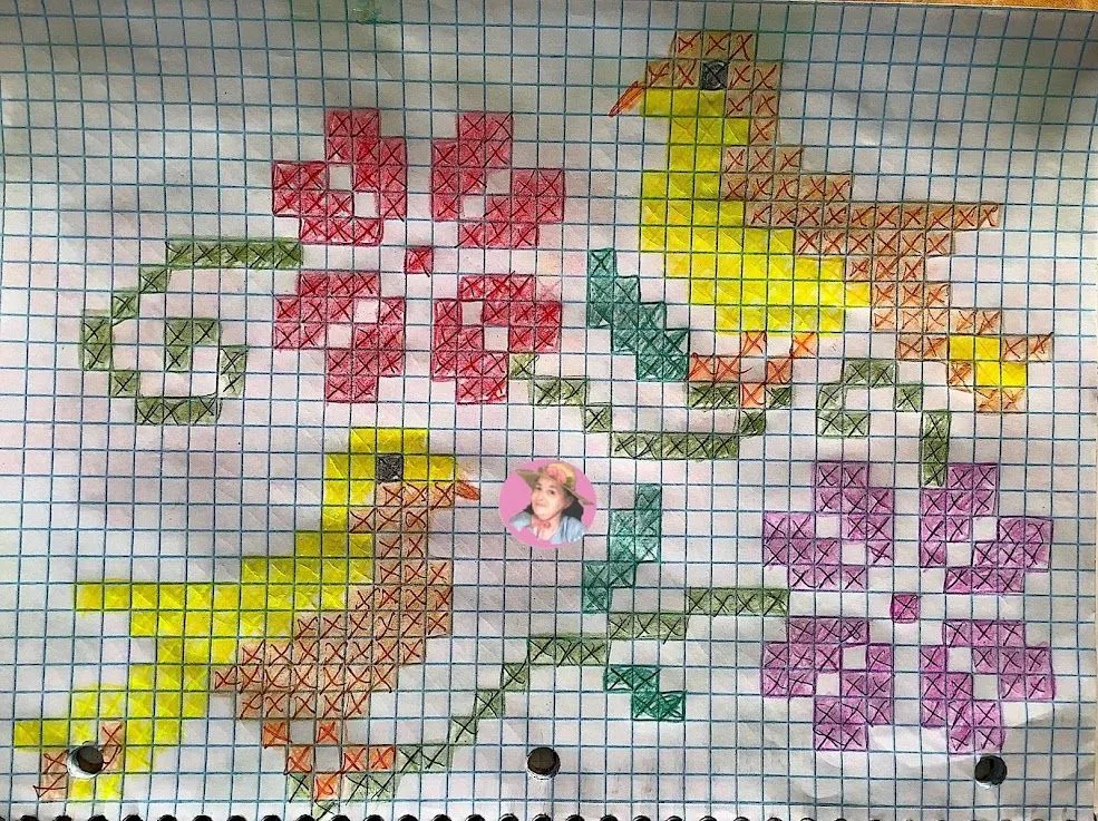 Pajaritos en punto de cruz paso a paso #640 - La Abuelita de las Costuras Pajaritos en punto de cruz paso a paso #640 - La Abuelita de las Costuras