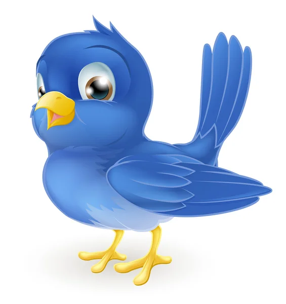 Pájaro azul de dibujos animados lindo — Vector stock © Krisdog ... Pájaro azul de dibujos animados lindo — Vector stock © Krisdog ...