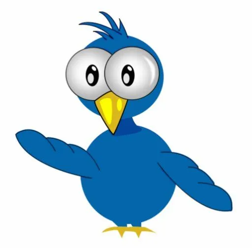 Pájaro azul Grande-Observado del dibujo animado Fotoescultura ...